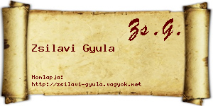 Zsilavi Gyula névjegykártya